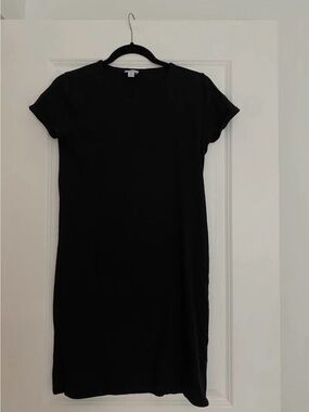 J CREW women’s black basic cotton t- shirt short sleeve dress size XS 0 2
